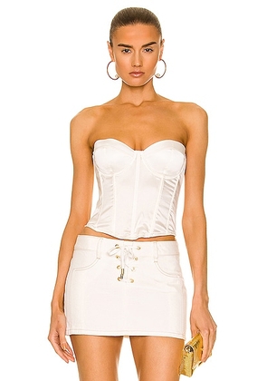 Fleur du mal Hamptons Bustier Top in Ivory - Ivory. Size L (also in XS).