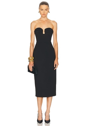 Carolina Herrera Sweetheart Midi Dress in Black - Black. Size 2 (also in ).