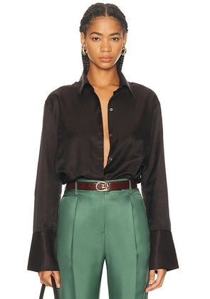 Citizens of Humanity Camilia Shirt in Chocolate - Chocolate. Size L (also in XS).