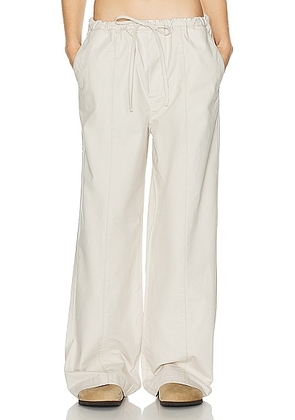 Helsa Workwear Drawcord Pants in Ecru - Beige. Size S (also in L, M).