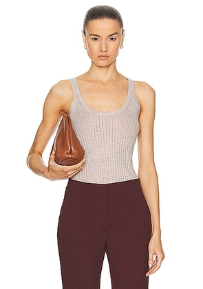 Gabriela Hearst Nevin Pointelle Tank Top in Oatmeal - Beige. Size L (also in ).