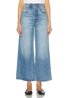 GRLFRND Norah Crop Wide Leg Jeans in Bluebird - Blue. Size 31 (also in ).