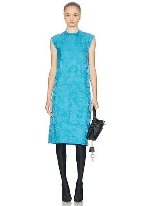 Balenciaga Sleeveless Midi Dress in Sky Blue - Teal. Size 36 (also in 34, 38, 40).