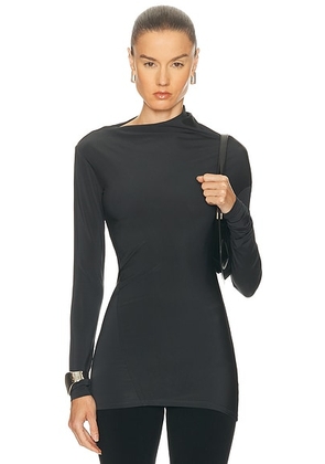 EAVES Auda Top in Granite - Charcoal. Size L (also in M, S, XL, XS, XXS).