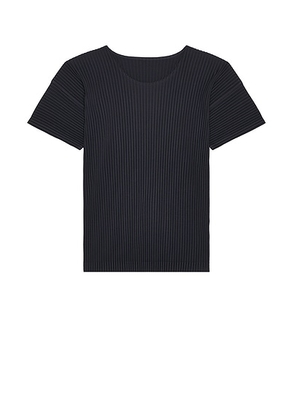 Homme Plisse Issey Miyake Basics Tee in Navy - Navy. Size 2 (also in ).
