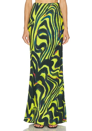 Christopher John Rogers Maxi Skirt in Zedonk Wasabi - Yellow. Size 2 (also in 0, 6).