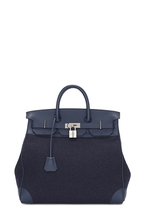 hermes Hermes Togo & Felt Haut A Courroies 40 Handbag in Blue - Blue. Size all.