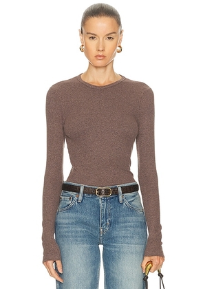 AGOLDE Delphi Slim Tee in Ceramic - Brown. Size M (also in L, S, XS).