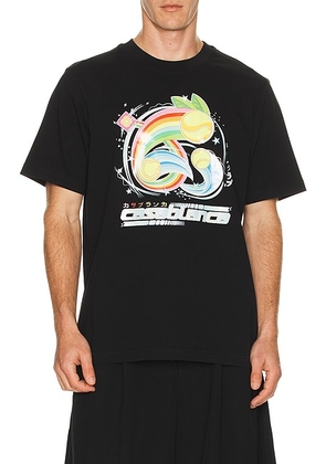 Casablanca Manga Tennis Ball T-Shirt in Manga Tennis Ball - Black. Size L (also in M, S, XXL/2X).