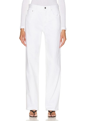 GRLFRND x Maggie MacDonald Bella Low Rise Boyfriend Jeans in Sierra - White. Size 31 (also in 32).