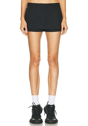 Acne Studios Ikka Double Skirt in Black - Black. Size 36 (also in 38, 40).