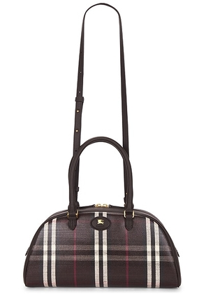Burberry Highlands Medium Bowling Bag in Mahogany - Wine. Size all.