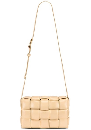 bottega veneta Bottega Veneta Padded Cassette Crossbody Bag in Porridge & Gold - Neutral. Size all.