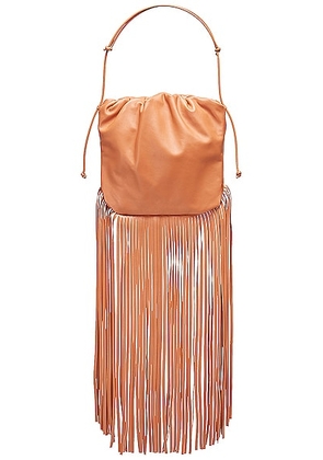 bottega veneta Bottega Veneta The Fringe Pouch in Clay & Gold - Orange. Size all.