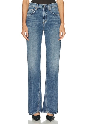 AGOLDE Mid Rise Kick Boot Jeans in Curve - Blue. Size 25 (also in 23, 24, 26, 27, 28, 29).