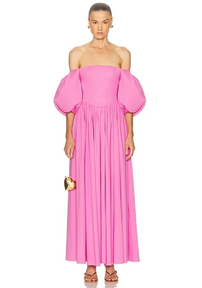 CAROLINE CONSTAS Christina Gown in Flamingo - Pink. Size M (also in L, S, XS).