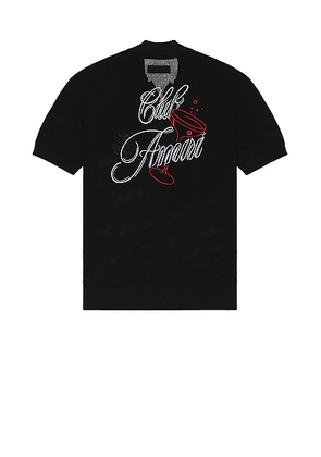 Amiri Club Amiri Crochet Shirt in Black - Black. Size L (also in M, S, XL/1X).