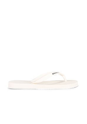 Balenciaga Thong Sandal in White & Black - White. Size 37 (also in 41).