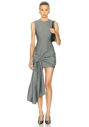 Beaufille Sash Dress in Grey Melange - Grey. Size 0 (also in 6, 8).