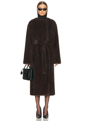 EAVES x Coco Dagna Coat in Dark Brown - Brown. Size L (also in M, S, XL, XS, XXS).
