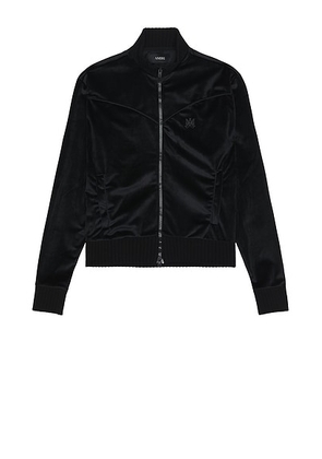 Amiri Velvet Track Jacket in Black - Black. Size L (also in M, S, XL/1X, XXL/2X).