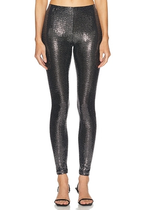 Isabel Marant Joshua Legging in Black & Silver - Black. Size 34 (also in ).