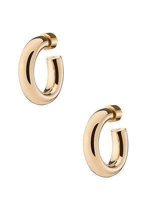 Jennifer Fisher Samira Huggie Earrings in 10k Yellow Gold Plated Brass - Metallic Gold. Size all.
