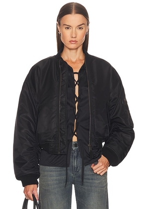 Balenciaga Standard Bomber Jacket in Black - Black. Size M (also in S, XS).