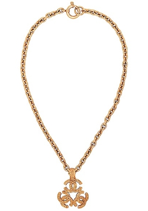 chanel Chanel 1994 Triple CC Necklace in Gold - Metallic Gold. Size all.