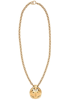 chanel Chanel 1994 Coco Mark Necklace in Gold - Metallic Gold. Size all.
