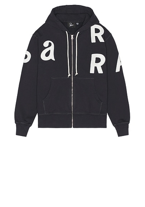By Parra Word Salad Zip Hooded Sweatshirt in Dark Navy - Blue. Size M (also in S, XL/1X).
