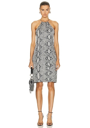 gucci Gucci Snakeskin Print Dress in Brown - Grey. Size all.