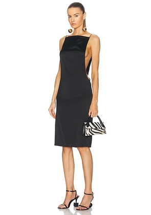 JACQUEMUS La Robe Spoglio in Black - Black. Size 42 (also in ).