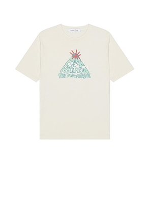 District Vision California Cotton Tee in Mountains Vintage White - White. Size M (also in L, S, XL/1X).