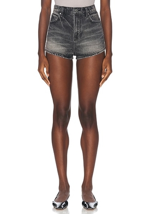 GRLFRND Kyla Hot Short in Phantom - Black. Size 23 (also in 24, 25, 26).