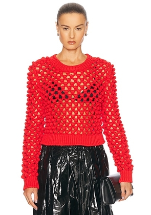 Jil Sander Crew Neck Sweater in Barn - Red. Size 38 (also in 34, 40).