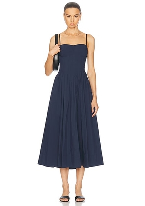SIMKHAI Kittiya Midi Dress in Midnight - Navy. Size 6 (also in 4).