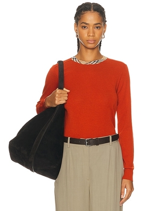 Burberry Crewneck Sweater in Crimson Red - Orange. Size L (also in M, S).
