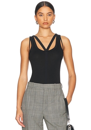 Helmut Lang Racerback Tank Top in Black - Black. Size XS (also in ).