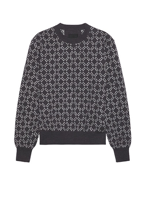 Givenchy Crew Neck Sweater in Medium Grey - Grey. Size XL/1X (also in M, S, XXL/2X).