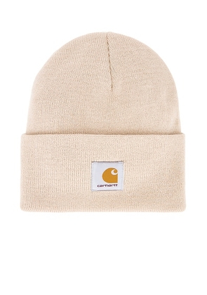 Carhartt WIP Acrylic Watch Hat in Fleur De Sel - Cream. Size all.