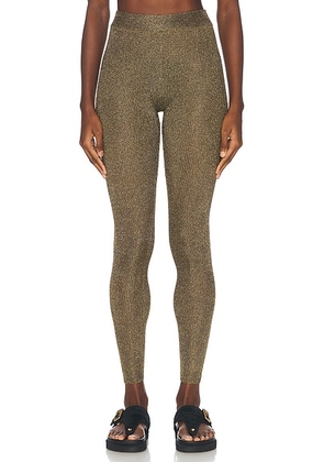 Isabel Marant Jouna Legging in Dark Khaki - Metallic Gold. Size 34 (also in ).
