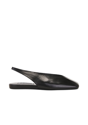 Jil Sander Folded Sling Back Flat in Black - Black. Size 36 (also in ).