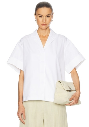 Jil Sander Cropped Cotton Poplin Shirt in Optic White - White. Size 34 (also in 36, 38).