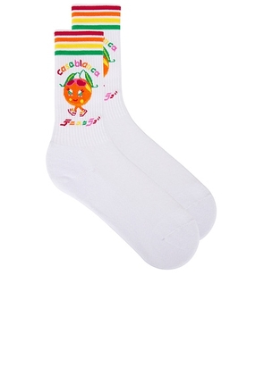 Casablanca Sports Socks in Orange - Orange. Size M (also in L, S).