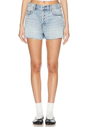 GRLFRND Charlie Low Rise Baggy Cut Off Short in Fairfax North - Denim-Light. Size 30 (also in 24, 31).