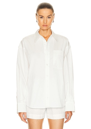GRLFRND x Lindsi Lane Button Down Shirt in White - White. Size XL (also in M).