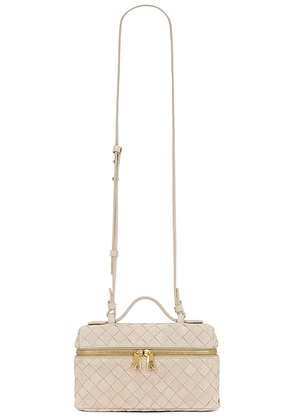 Bottega Veneta Bang Bang Suede Vanity Bag in Ecru & Gold - Cream. Size all.