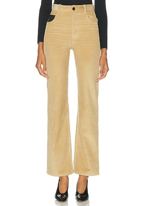 Bottega Veneta Corduroy Trouser in Pale Oak - Tan. Size 36 (also in 38).