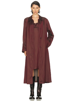 Dries Van Noten Raltonas Coat in Burgundy - Burgundy. Size 42 (also in 38, 40, 44).